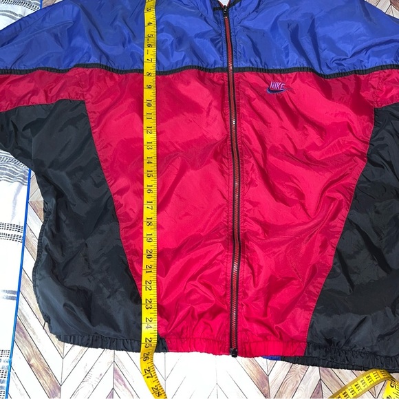 Vintage NIKE Colorblock Spellout Track Jacket Windbreaker‎ Full Zip Retro Sz LG - Picture 10 of 14